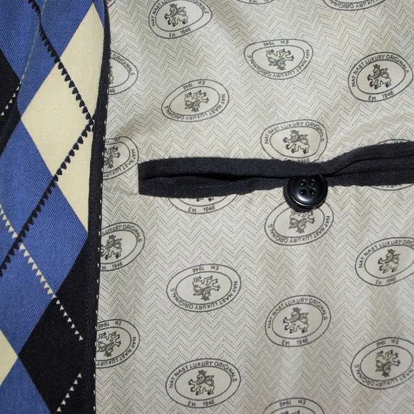 Unique Nat Nast Silk Jacket - Argyle Pattern - Picture 4 of 4